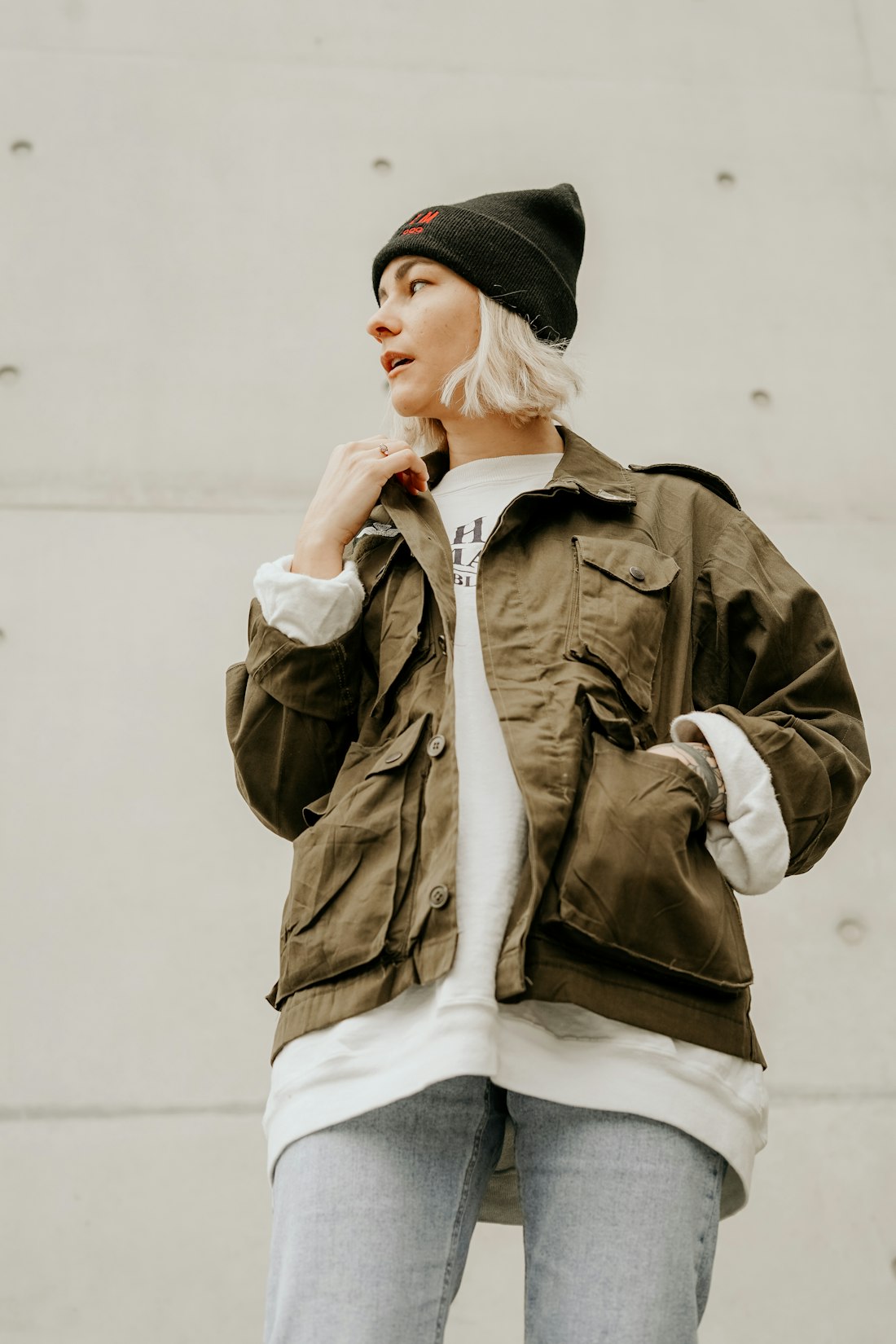 Haki oversize ceket